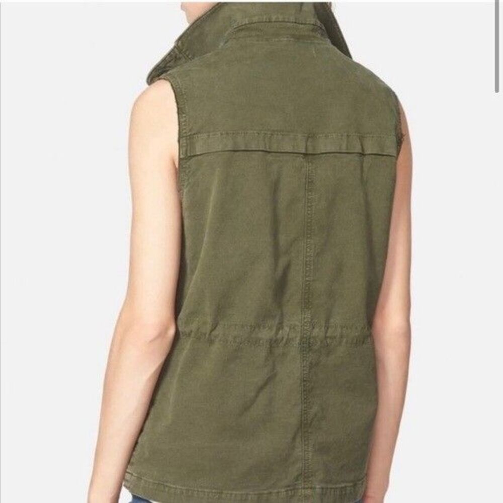 J Brand Women's Distress Trooper Vest Jacket Olive Sz S NWOT 248.00 - Picture 4 of 9